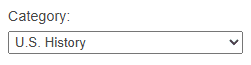 category dropdown